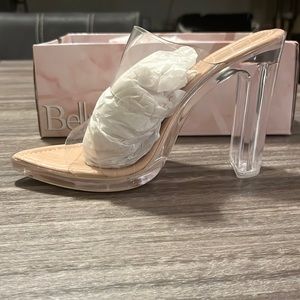 Brand new Clear open toe heels